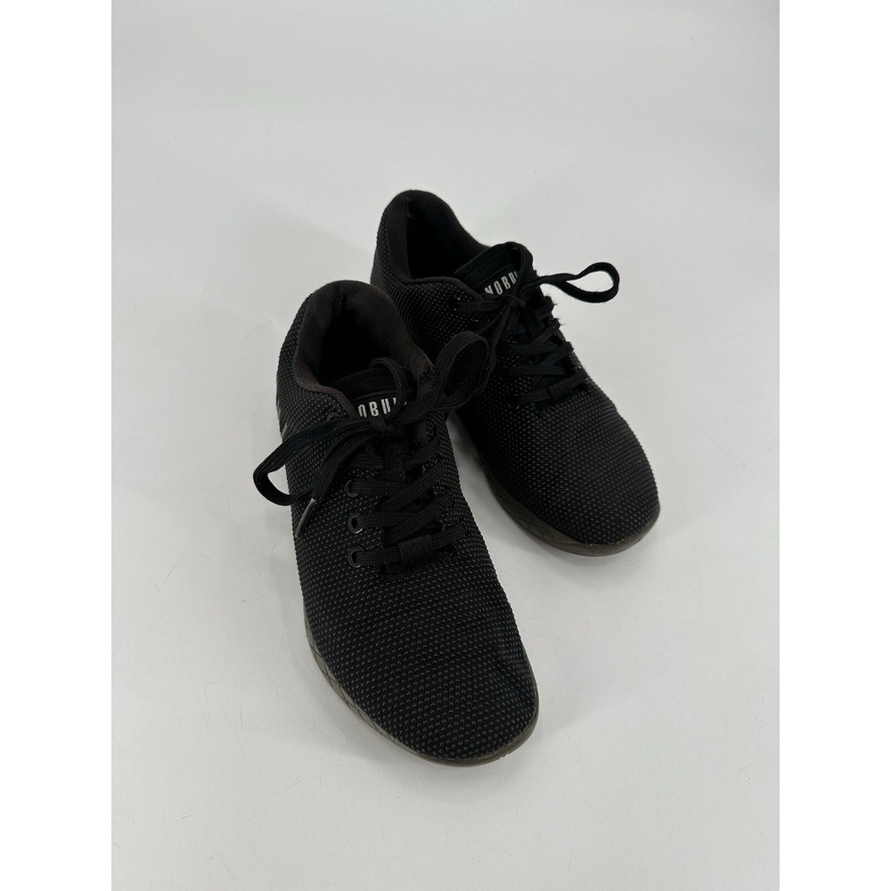 NoBull Superfabric Trainer Shoes Sneakers Men's Size 6 Women 7.5 Black Running